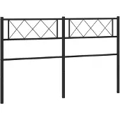 vidaXL Vervangend hoofdbord 150 cm metaal zwart