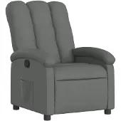 vidaXL Relaxfauteuil Donkergrijze Stof