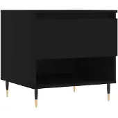 vidaXL Salontafel 50x46x50 cm bewerkt hout zwart