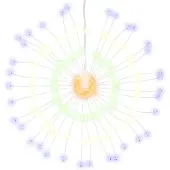vidaXL Kerstverlichting vuurwerk 140 meerkleurige LED's 17 cm
