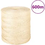 vidaXL Touw 2 mm 600 m 100% sisal