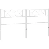 vidaXL Vervangend hoofdbord 200 cm metaal wit