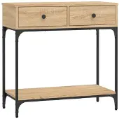 vidaXL Wandtafel 75x34,5x75 cm bewerkt hout sonoma eikenkleurig