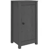 vidaXL Dressoirs 2 st 39x35x80 cm massief grenenhout grijs