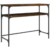 vidaXL Wandtafel 100x35,5x75 cm bewerkt hout gerookt eikenkleurig