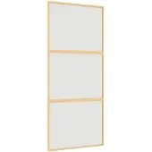 vidaXL Schuifdeur 90x205 cm mat ESG-glas en aluminium goudkleurig