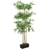 vidaXL Kunstplant bamboe 760 bladeren 120 cm groen