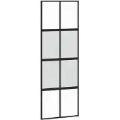 vidaXL Schuifdeur 76x205 cm gehard glas en aluminium zwart