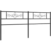 vidaXL Vervangend hoofdbord 200 cm metaal zwart
