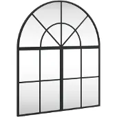 vidaXL Wandspiegel boog 60x70 cm ijzer zwart