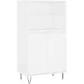 vidaXL Hoge kast 60x36x110 cm bewerkt hout wit