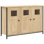 vidaXL Dressoir 100x35x70 cm bewerkt hout sonoma eikenkleurig