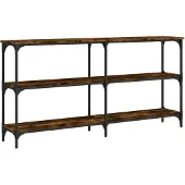 vidaXL Wandtafel 150x29x75 cm bewerkt hout gerookt eikenkleurig