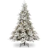 National Tree Company Andorra Flocked kunstkerstboom met LED verlichting 213 cm