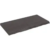 vidaXL Tafelblad 120x60x(2-6)cm behandeld eikenhout donkerbruin