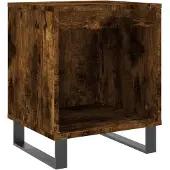 vidaXL Nachtkastje 40x35x50 cm bewerkt hout gerookt eikenkleurig