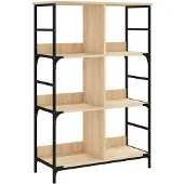 vidaXL Boekenrek 78,5x33x117,5 cm bewerkt hout sonoma eikenkleurig