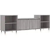 vidaXL Tv-meubel 160x35x55 cm bewerkt hout grijs sonoma eikenkleurig