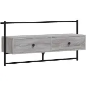 vidaXL Tv-meubel wandgemonteerd 100,5x30x51 cm hout grijs sonoma eiken