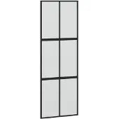 vidaXL Schuifdeur 90x205 cm gehard glas en aluminium zwart