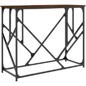 vidaXL Wandtafel 100x40x80 cm bewerkt hout bruin eikenkleur