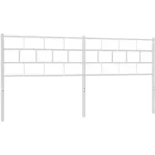 vidaXL Vervangend hoofdbord 193 cm metaal wit