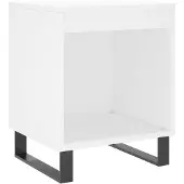 vidaXL Nachtkastje 40x35x50 cm bewerkt hout wit