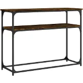 vidaXL Wandtafel 100x35,5x75 cm bewerkt hout gerookt eikenkleurig