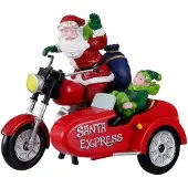 Lemax Santa's Wonderland Kerstdorpminiatuur Santa Express (kerstman Op Motor) 8,8 X 5,1 X 6 Cm