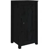 vidaXL Dressoirs 2 st 39x35x80 cm massief grenenhout zwart