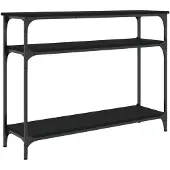 vidaXL Wandtafel 100x29x75 cm bewerkt hout zwart