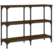 vidaXL Wandtafel 100x29x75 cm bewerkt hout bruin eikenkleur