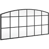 vidaXL Wandspiegel boog 80x40 cm ijzer zwart