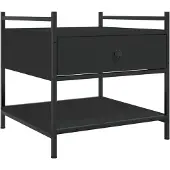vidaXL Salontafel 50x50x50 cm bewerkt hout zwart