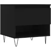 vidaXL Salontafel 50x46x50 cm bewerkt hout zwart