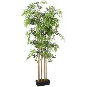 vidaXL Kunstplant bamboe 500 bladeren 80 cm groen