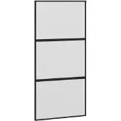 vidaXL Schuifdeur 102,5x205 cm gehard glas en aluminium zwart