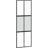 vidaXL Schuifdeur 76x205 cm gehard glas en aluminium zwart