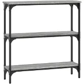vidaXL Wandtafel 75x22,5x75 cm bewerkt hout grijs sonoma eikenkleurig