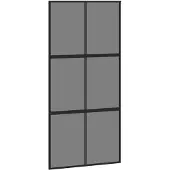 vidaXL Schuifdeur 102,5x205 cm gehard glas en aluminium zwart