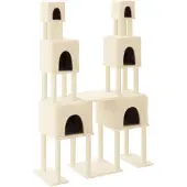 vidaXL Kattenmeubel met sisal krabpalen 199 cm crèmekleurig