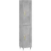 vidaXL Hoge kast 34,5x34x180 cm bewerkt hout betongrijs
