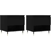 vidaXL Salontafels 2 st 50x46x50 cm bewerkt hout zwart