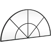 vidaXL Wandspiegel boog 80x40 cm ijzer zwart