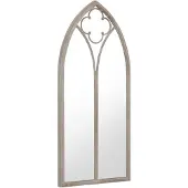 vidaXL Tuinspiegel 70x30 cm ijzer zandkleurig
