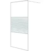 vidaXL Inloopdouchewand 100x195 cm transparant ESG-glas wit