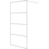 vidaXL Inloopdouchewand 100x195 cm transparant ESG-glas wit