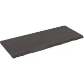 vidaXL Tafelblad 120x50x(2-4)cm behandeld eikenhout donkerbruin