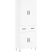 vidaXL Hoge kast 69,5x34x180 cm bewerkt hout wit
