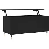 vidaXL Salontafel 90x44,5x45 cm bewerkt hout zwart